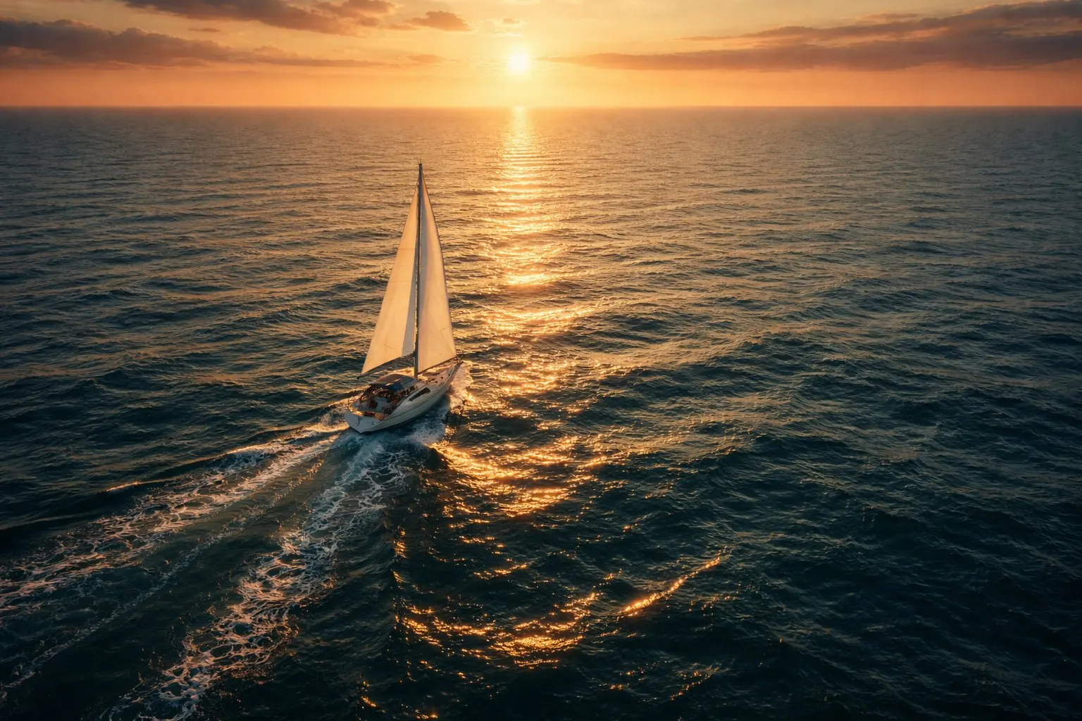 Segelboot auf eigenem Kurs